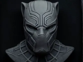 Masked Panther Hero Bust & Wall Art 3D Printable 