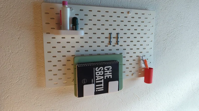 Upside Down Ikea Skadis shelves and brackets