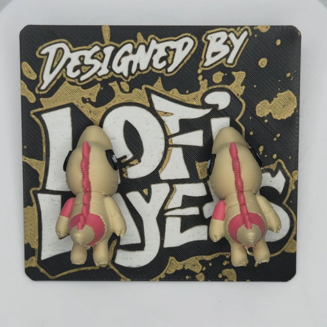 Patchwork Dragon Chomper Earrings view 3