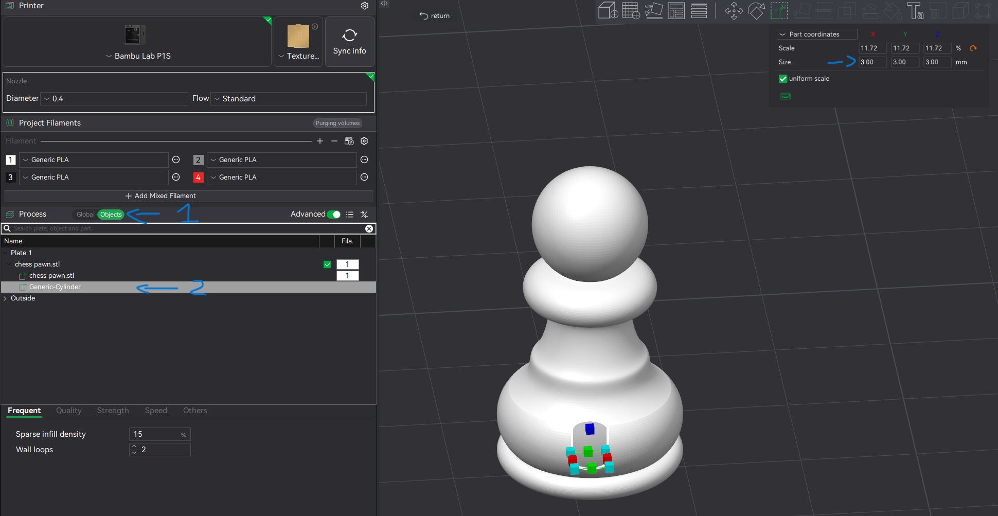Miniatura 2 do modelo 3D Chess Pawn