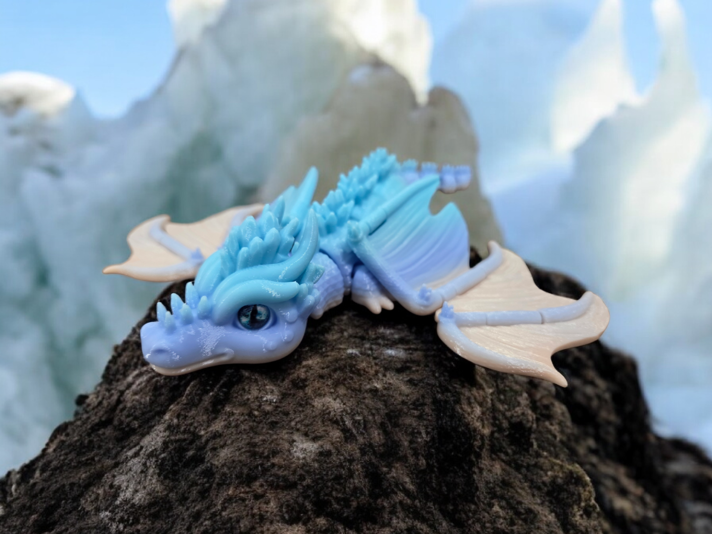 Elder Ice Dragon - 8mm glass eye compatible
