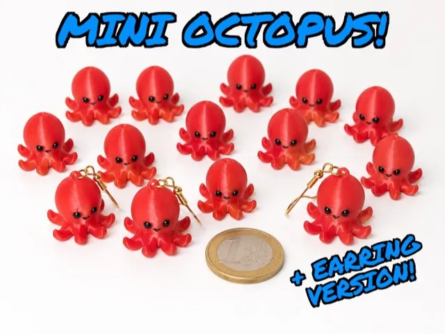Mini Octopus (and Chibi Octopus Earrings!)