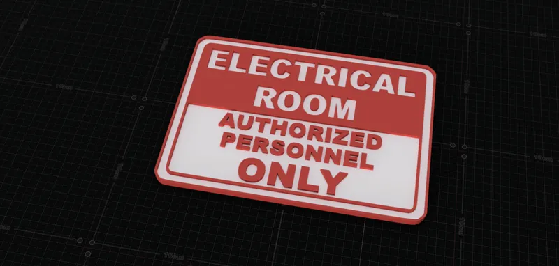 Electrical Room Authorized Personnel Only Sign