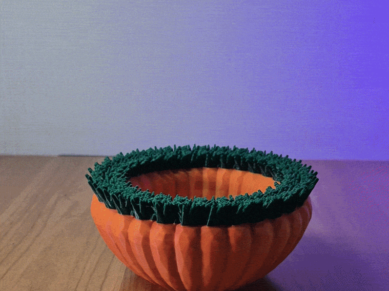 Carrot Patch Snack Bowl with Grass Rim