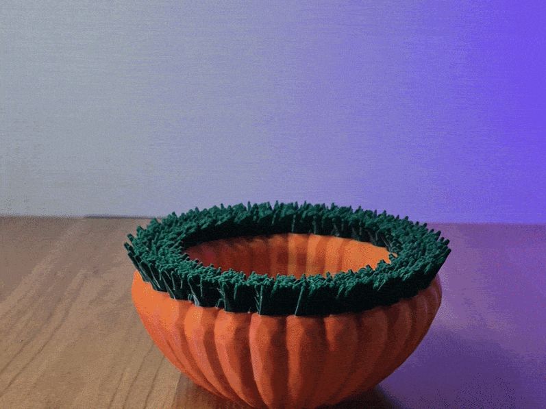 Carrot Patch Snack Bowl with Grass Rim
