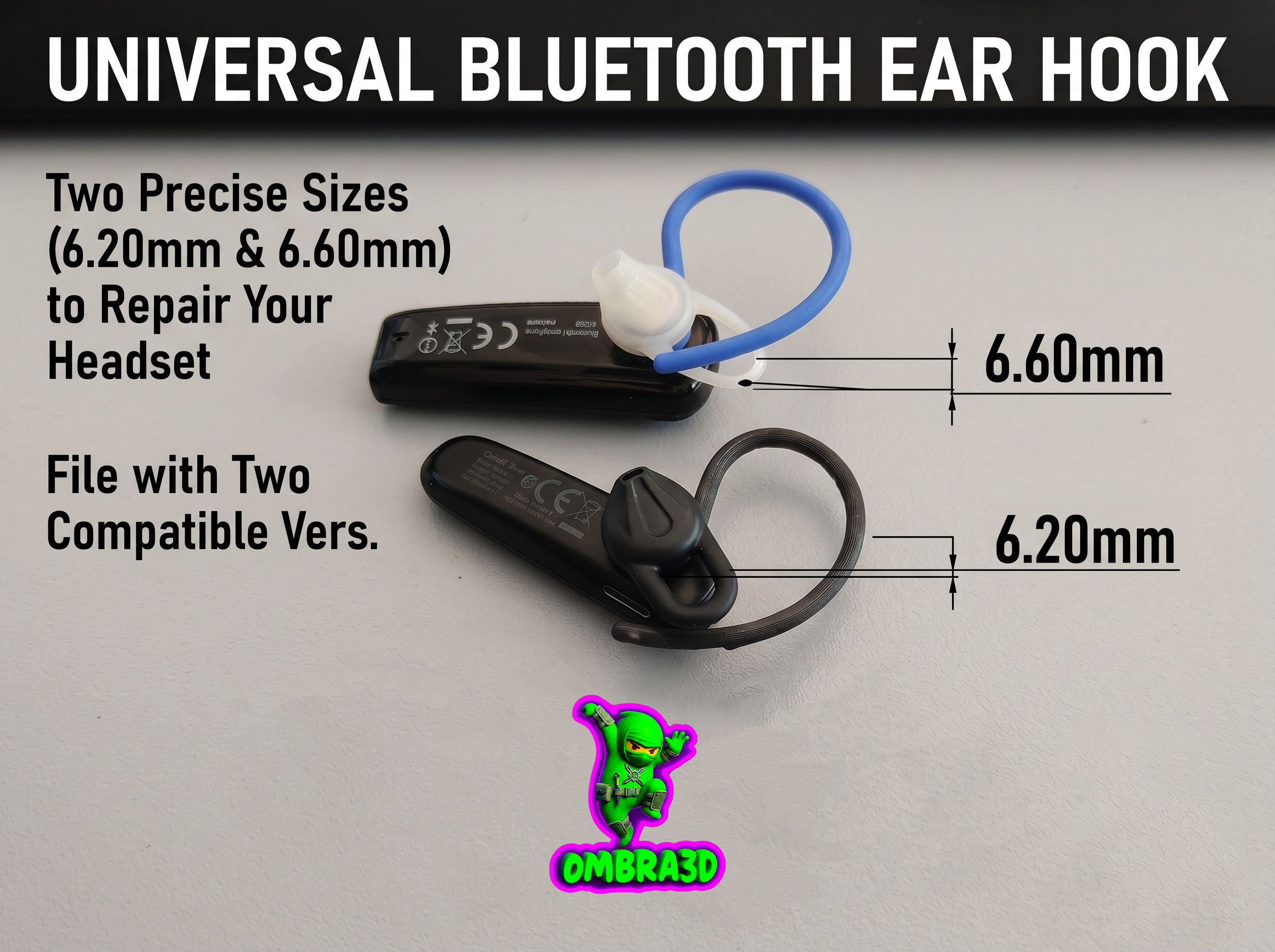Miniatura 2 do modelo 3D Universal Bluetooth Ear Hook / Replacement Clip 