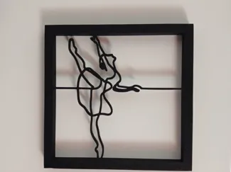 Quadro ballerina stilizzato