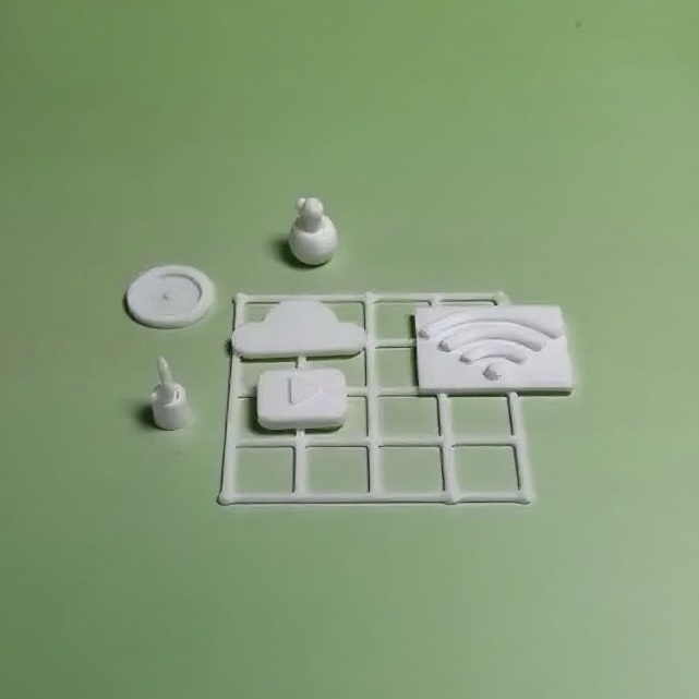 Miniatura 5 do modelo 3D 微缩模型 迷你卧室 迷你世界 桌子 书桌 沙发 家具