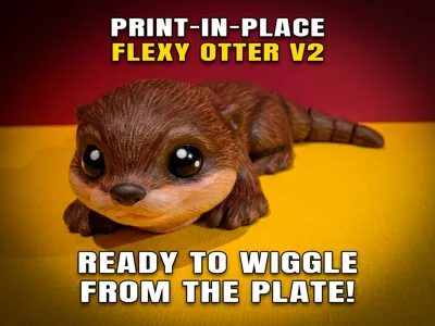 Cute Flexy Otter v2 (Articulated Fidget Toy)
