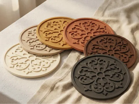 Adorno temático: Coasters set – Autumn Ornamental Table Decor — referencia de MakerWorld