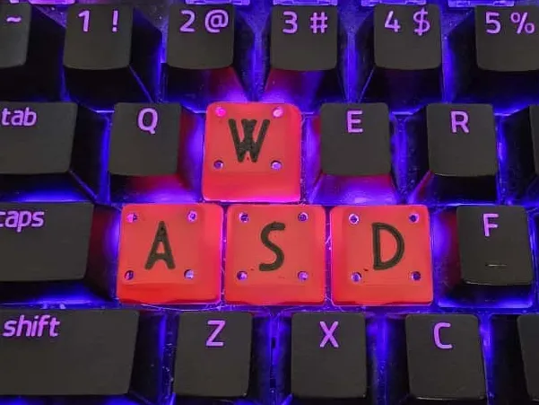 WASD Keycaps RGB Shine-Through & key puller