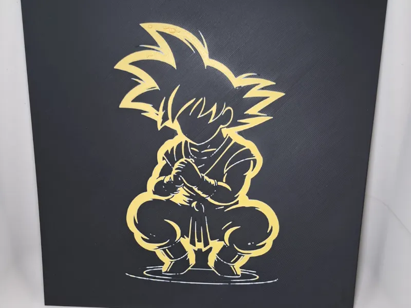 Goku silhouette, Dragon Ball - 200x200 Hueforge