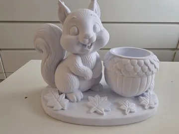Accesorio de iluminación decorativa: Cute Squirrel Acorn LED Tealight Holder - Autumn — vista de referencia 4