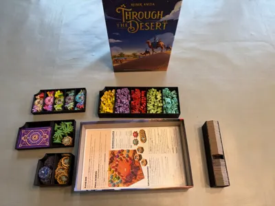 Through the Desert + Expansion Board Game Insert