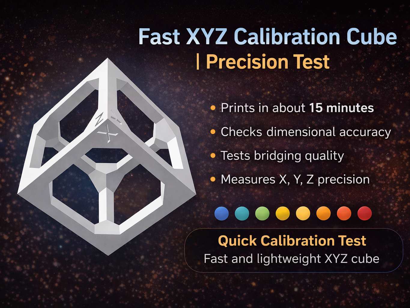 Fast XYZ Calibration Cube | 15-Min Accuracy - TEST