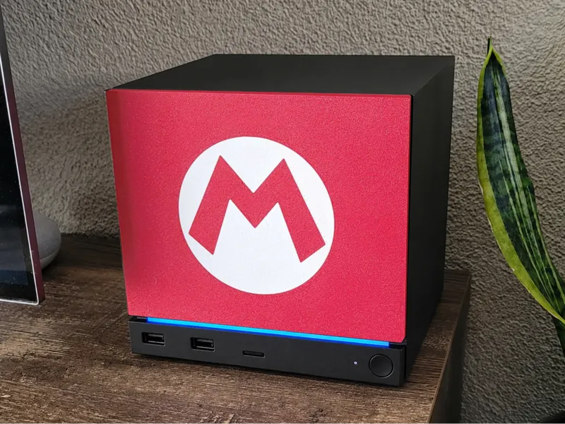 Steam Machine Plate - Mario Logo