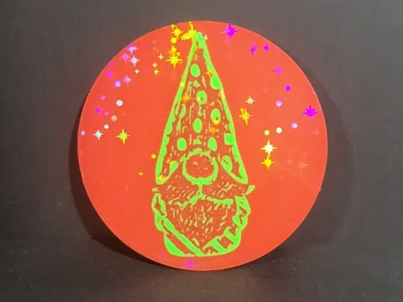 4 piece Round Gnome Coaster Set