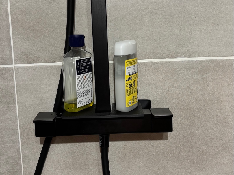 Modern shower caddy (for square arm)
