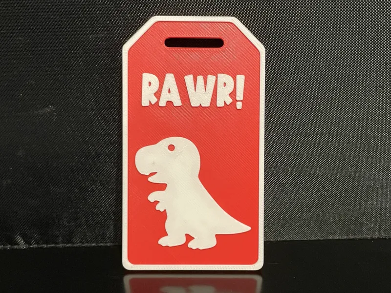 Kids Dinosuar Rawr Bag Luggage / Backpack Tag