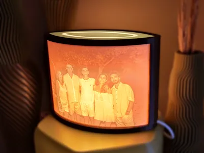 Double-sided horizontal Lithophane Lamp