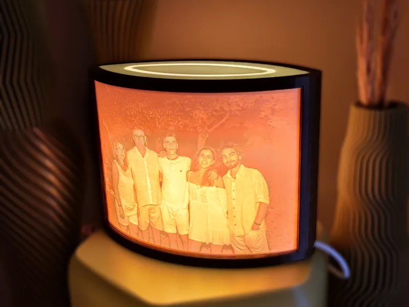 Double-sided horizontal Lithophane Lamp