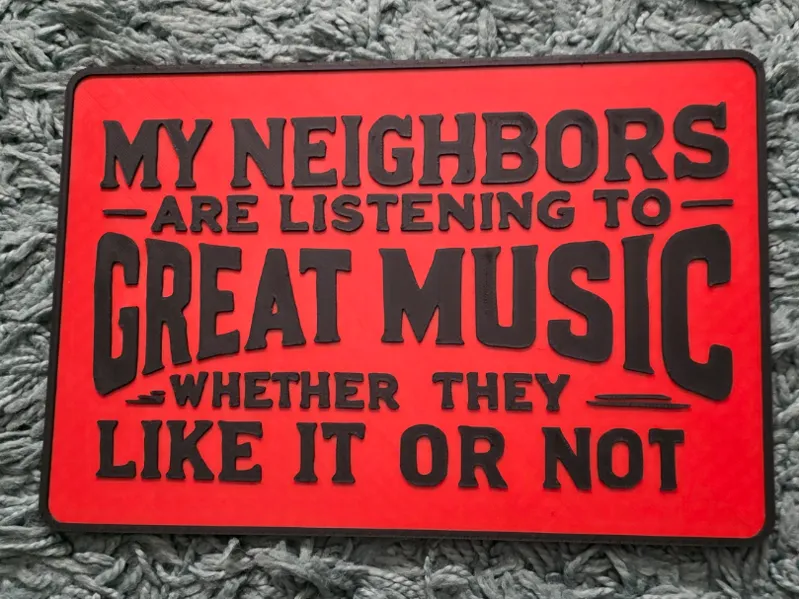 My neighbours are listening to great music.. sign 