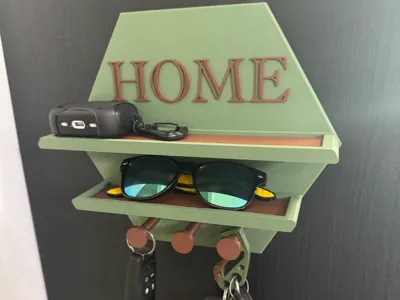 Home Entryway Shelf & Key Holder | Wall Organizer