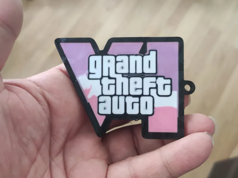KEYCHAIN LOGO GRAND THEFT AUTO VI