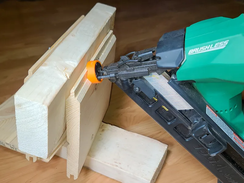 Nail Gun Guide for Tongue in Groove