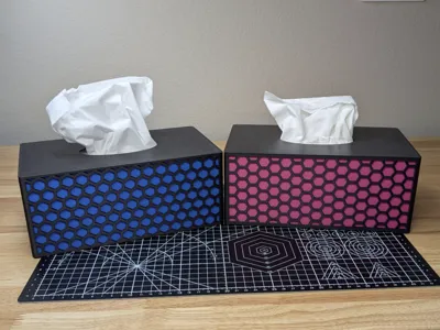 Hexagon Honeycomb Rectangular Tissue Box Cover