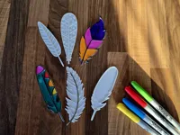 Pack de plumes à colorier - loisir créatif — photo 1