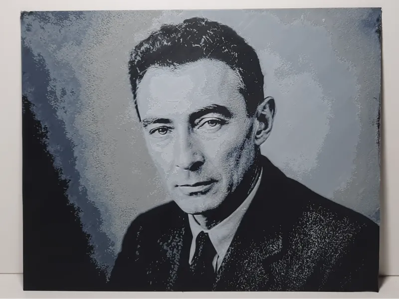 J. Robert Oppenheimer Portrait Hueforge