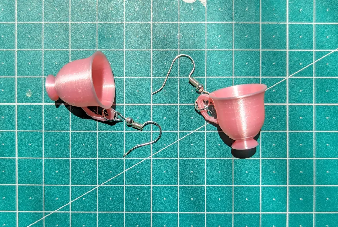 Tea Cup Earrings view 2