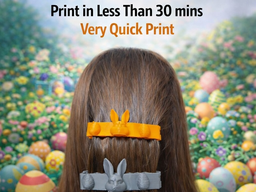 Easter Hair Clip - Bunny & Egg Holiday Accessory
