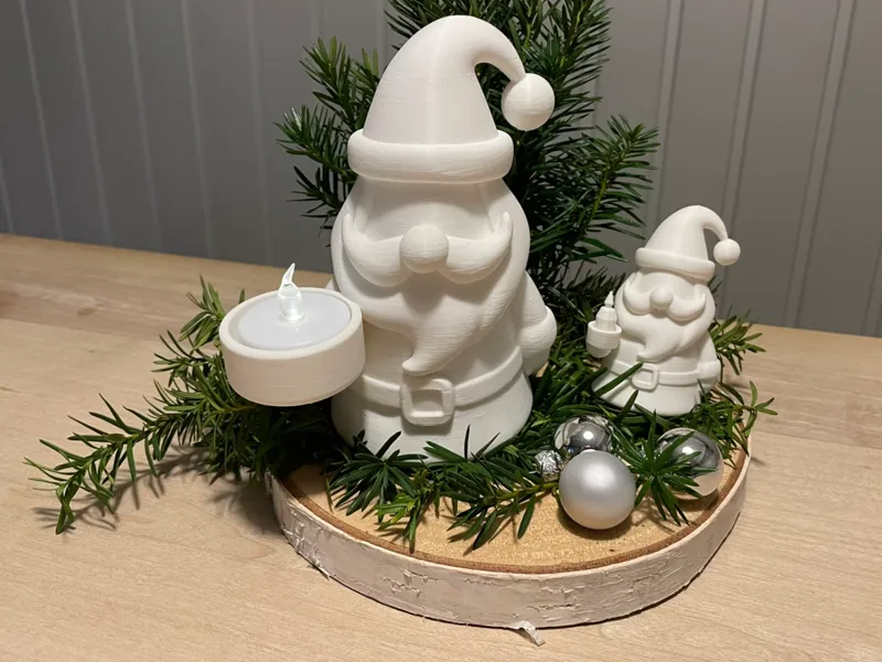 Weihnachtsmann mit Teelicht Santa Claus