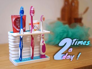 Porte brosses à dent créatif avec motif de vagues