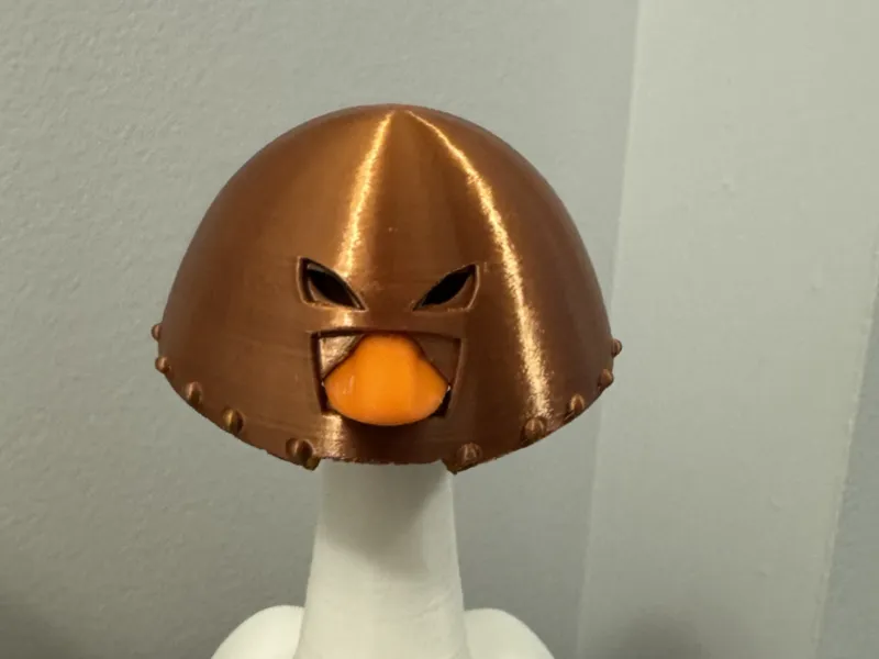 Juggernaut helmet for desk goose