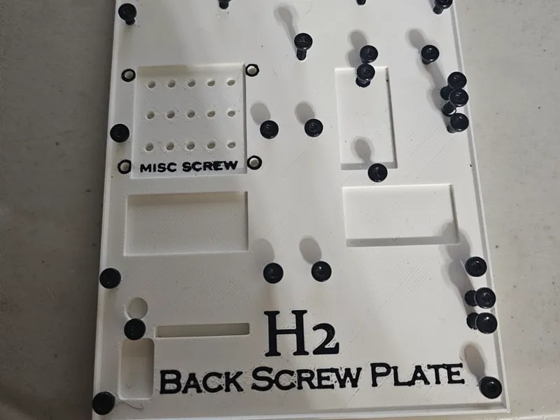 H2 Back Screw Plate