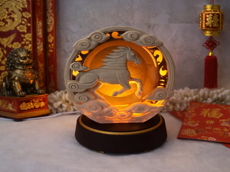 Fire Horse Ascending Through Clouds Lantern (踏云腾骧)
