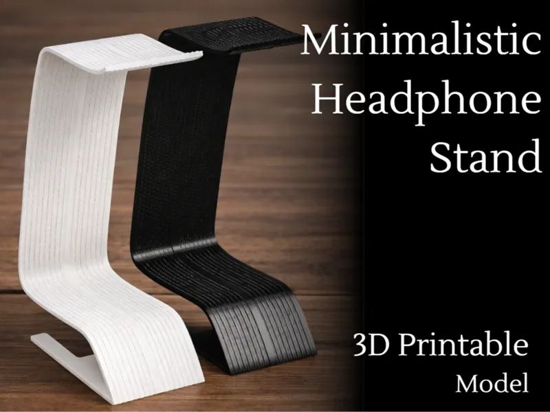 Minimalistic Headphone Designer Stand - 3d Printer