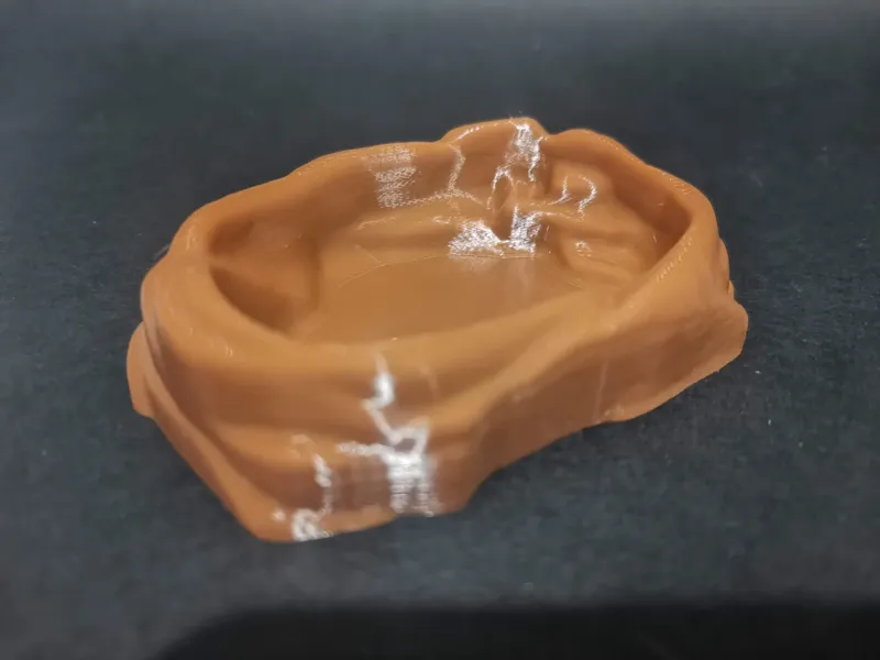 rock shaped reptile bowl