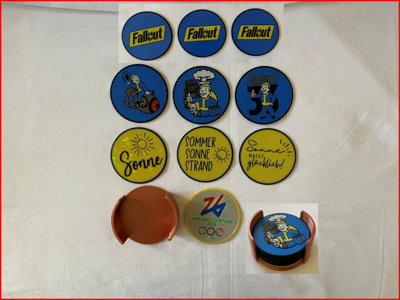 drink coasters -Getränkeuntersetzer Fallout/Sommer