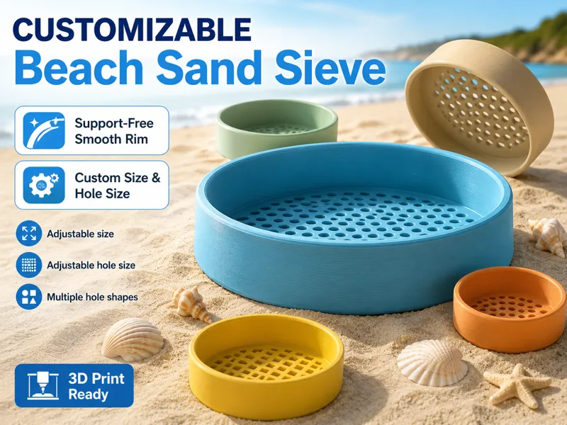 Customizable Beach Sand Sieve Adjustable size