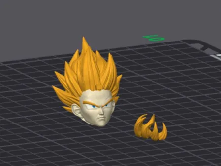 Goku & Shenron - Goku's Head (Gold Hair)