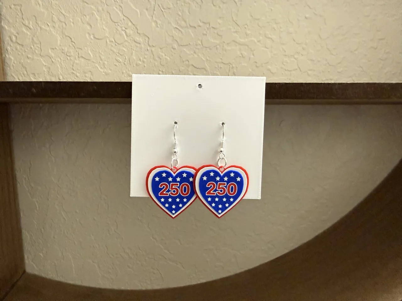 Patriotic Heart Earrings view 3