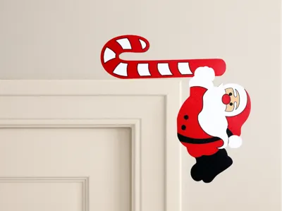 CHRISTMAS SANTA DOOR CORNER / DOOR TOPPER
