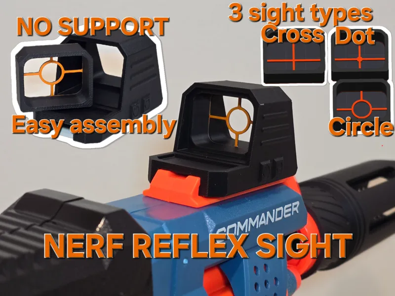 Nerf reflex sight (colimator) - 3 sight types