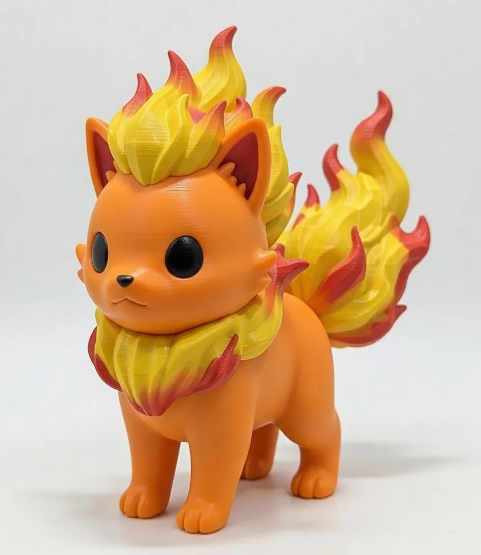 Adorable Fire Elemental Cat – Chibi Flame - Free 3D Print Model ...
