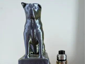 Hachiko japanese dog - 26 cm in 3 parts with base