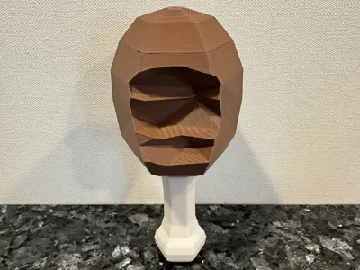 low poly chicken wing maraca  